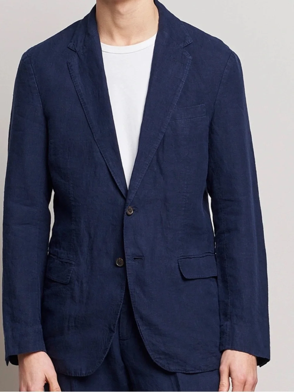 Vintage Polo Ralph Lauren Classic Navy Blazer Sz 44R Two Button vented Blazer